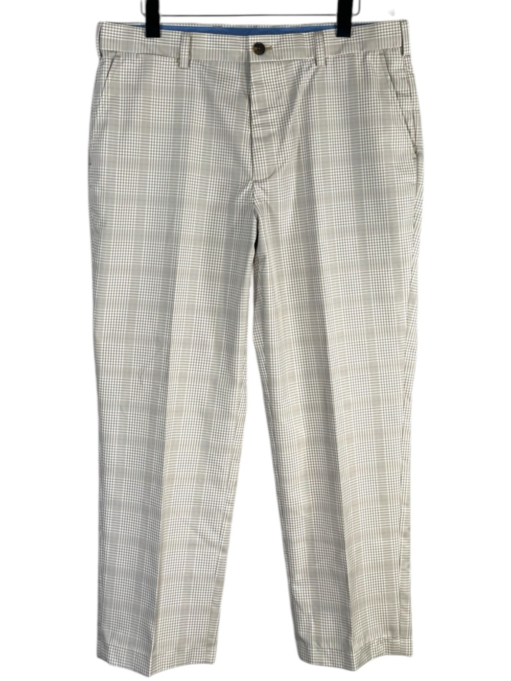 Brooks Brothers St Andrews Links Golf Pants Mens 36X30 Beige Plaid Polyester